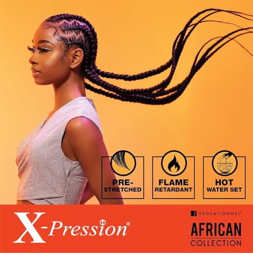 Pre-Stretched Synthetic Braiding Hair Extensions - Copper Red, 48 Inch