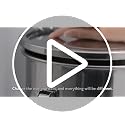 304 Stainless Steel Food Storage Container 5.55 Gal - Airtight Lids & Lock Clips