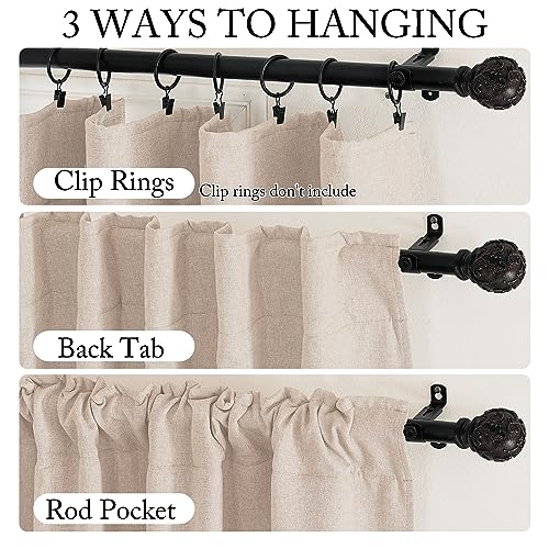 Linen Taupe 4-in-1 Soundproof Blackout Insulating Dust Filter Curtain Set - 52W x 84L, Pack of 2