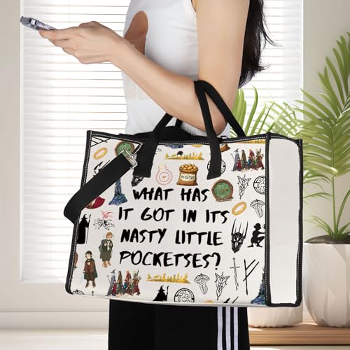 JNIAP Fantasy Movie Makeup Bag Fantasy Movie Gift What Has It Got In Its Nasty Little Pockets Gifts Fantasy Book Cosmetic Bag(WHAT HAS Tote)