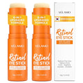 Retinol Under Eye Balm Stick 2 Pack - Korean Dark Circles & Puffiness Treatment with Collagen & Hyaluronic Acid