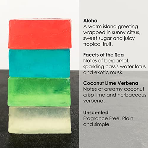 Primal Elements Vegetable Glycerin Scented Soap Bars, Great for Face and Body, Unisex Men and Women, Travel Size, Variety Pack, Homemade - Set of 7
