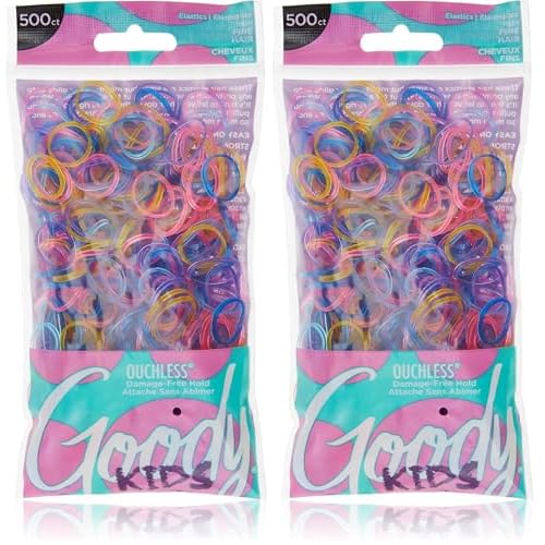 Goody Polybands, 500CT, Pack of 2 | Assorted Colors | Kids