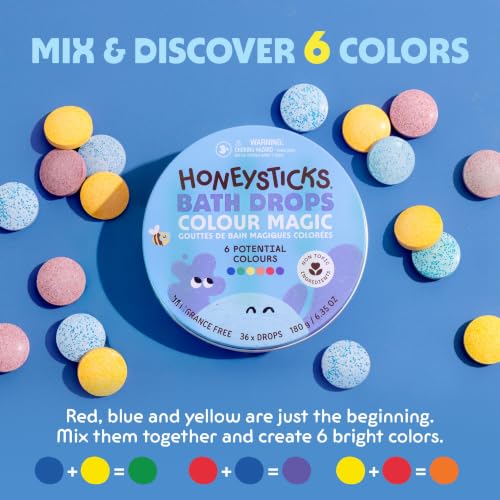 Kids Bath Color Tablets - Non-Toxic Fizzing Water Coloring Set (36 Drops)