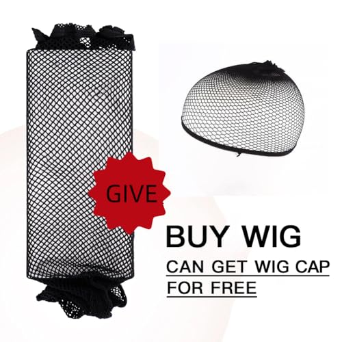 Tseses Black Curly Wigs for Men & Women - Cosplay, Party, Daily Use