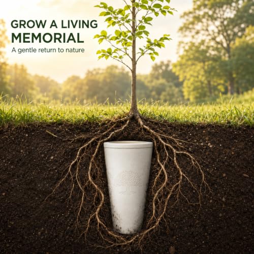 Biodegradable Urn for Human Ashes - Sea & Tree Burial, 210 Cubic Inches