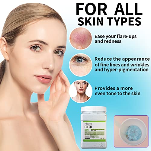 Vampire + Fresh Mint Jelly Mask, Facial Skin Care- Collagen Peel-Off Jelly Mask Set For Facials, Face Mask For Instant Hydration, Vegan Peel Off Face Mask, For Refreshing