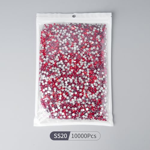 Red Flat Back Crystal Rhinestones SS20 4.6-4.8mm - 10,000PCS Bulk Embellishments Variation of THIS listing