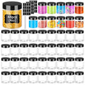 4oz Plastic Cosmetic Jars with Black Lids - 48 Pack Leak-Proof Refillable Containers