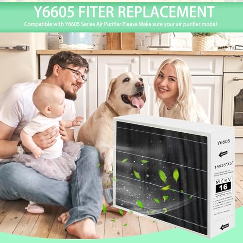 Y6605 MERV 16 Air Purifier Replacement Filter for PureAir PCO3-16-16