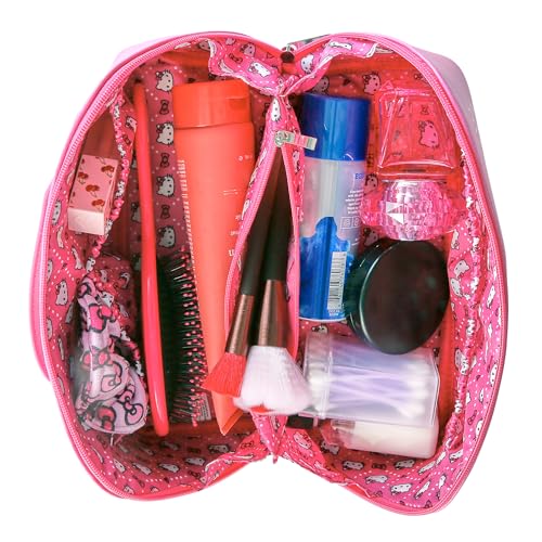 Hello Kitty Makeup Bag Official License, Travel Cosmetic Bag, Sanrio Travel Pink Makeup Bag
