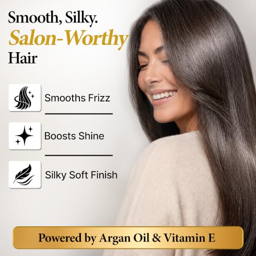 Evalectric Argan Oil Hair Serum 2 Fl Oz - Frizz Control & Damage Repair