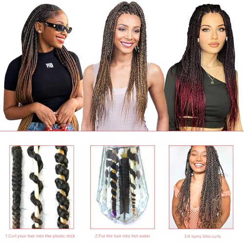 FIRSTCYH HAIR Senegalese Twist Crochet Hair 24 Inch Boho Style 9 Packs T1B/30