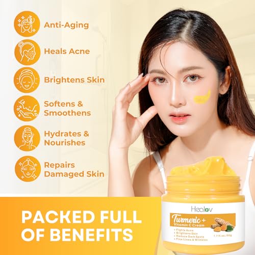 Vitamin C Face Cream Firming Moisturizer Skin Care Facial Lotion, Potent Vitamin C Gel Cream For Face Targets Dry Skin, Age Spots, Wrinkles, Hyperpigmentation, & Sun Damaged Skin, 1.5 Fl Oz
