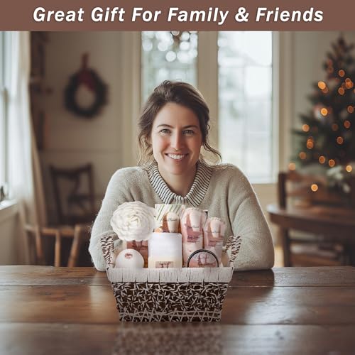 Aqua Elegante Coconut Vanilla Bath Gift Basket for Women - Deluxe 11-Piece Set - Variation: Coconut + Vanilla / 1 Count