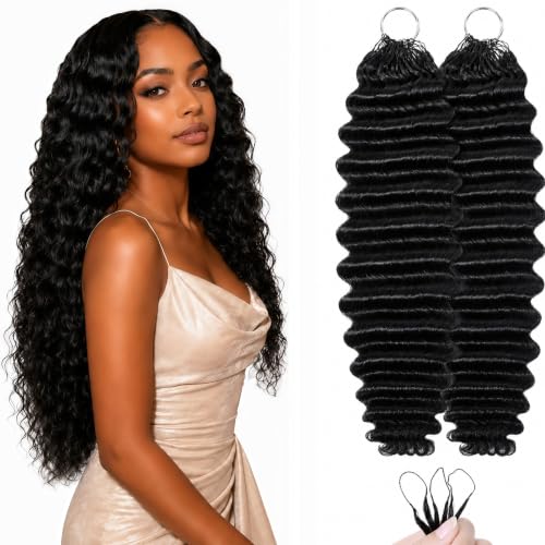 Jinhui Human Crochet Hair Feather Miracle Knots 18 Inch Black for Natural Styles