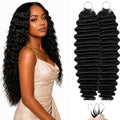 Jinhui Human Crochet Hair Feather Miracle Knots 18 Inch Black for Natural Styles