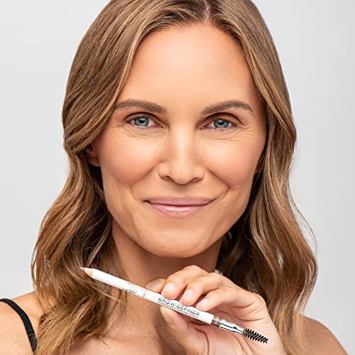 True + Luscious Brow Definer Pencil | Pomade and Powder Combo with Organic Castor Oil | Fills Shapes Eyebrows Waterproof Long-Lasting Vegan Cruelty-Free Clean Waterproof | Taupe (Universal)