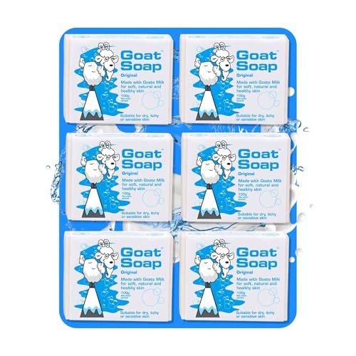 Goat Milk Soap Bar - Original Scent, 6 x 100g Pack for Sensitive Skin