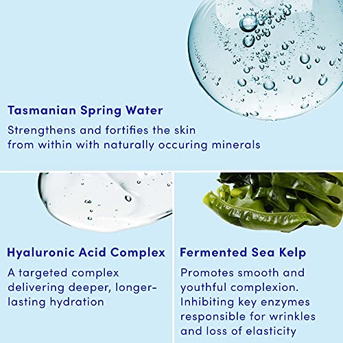 Sand & Sky Hyaluronic Acid Serum for Face - Hydrating Serum with Probiotics & Fermented Sea Kelp, Fine Line Reducing Face Serum, Plumps Skin & Smooths Wrinkles, 1 fl oz