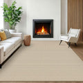 EARTHALL 6x9 Ft Woven Area Rug Beige/Ivory Washable Non Slip Living Room Carpet