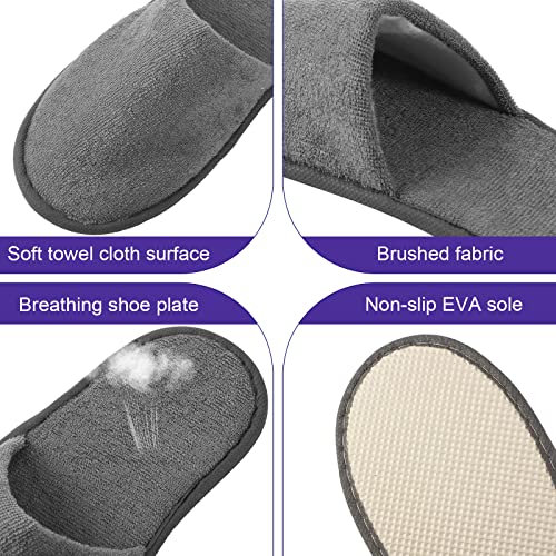 Geyoga Disposable Slippers for Guests Bulk - Medium Dark Colors, 24 Pairs