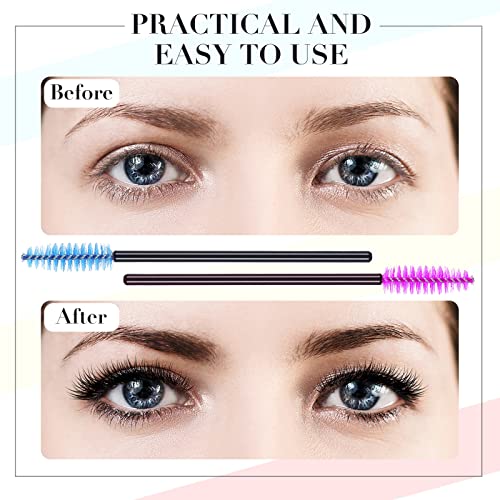 Disposable Mascara Wands Set - 1000 Pieces in 10 Colors for Makeup & Beauty