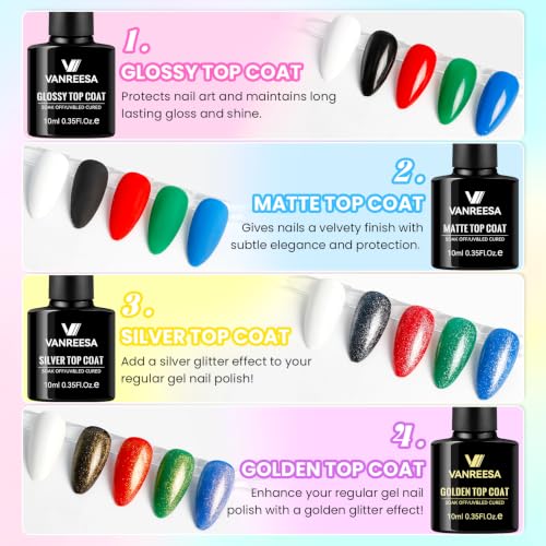 VANREESA Acrylic Nail Kit with Gel Polishes, Tips & Salon Tools for Beginners