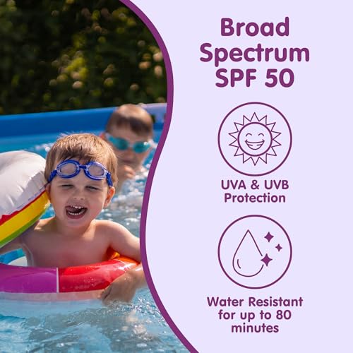 Mineral Sunscreen Stick SPF 50 for Kids - 3 Pack, Water-Resistant, SPF 50, No Worry Ingredients