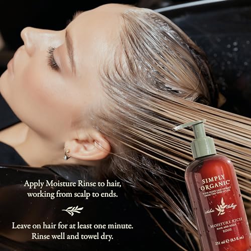Simply Organic Moisturizing Deep Conditioner Scalp Rinse 8.5oz - Moisture Rich, Organic & Nourishing