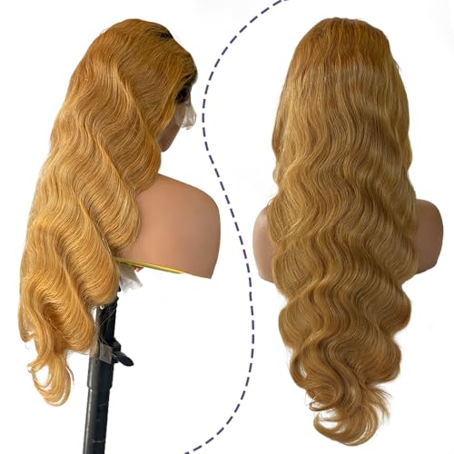 Belaved 1B/27 Upgrade 24 Inch Body Wave Lace Front Wig Human Hair Ombre 13x6 Pre Plucked Glueless