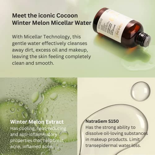 Cocoon Winter Melon Micellar Water 4.73 fl oz - Gentle Makeup & Dirt Remover