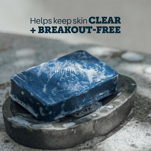 Men's Exfoliating & Moisturizing Bar Soap Set - Blue Charcoal & Shea Butter, 6oz, 3 Pack