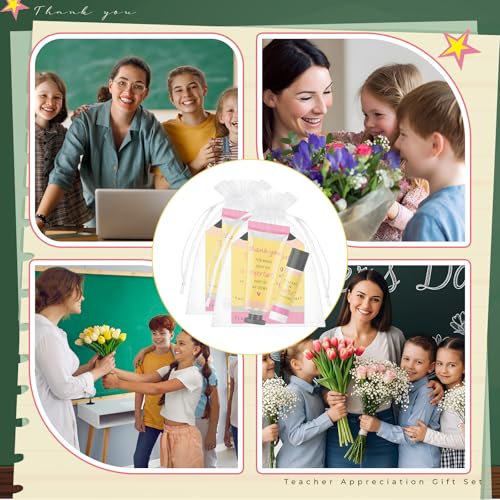36-Piece Teacher Appreciation Gifts Set for Women - Hand Cream, Lip Balm & Thank You Cards - Variation of THIS listing