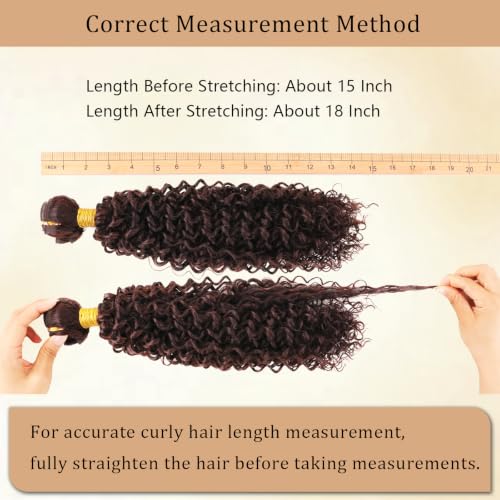 Synthetic Kinky Curly Hair Bundles for Women 16-20 Inch 300g 3 Pack - 4#