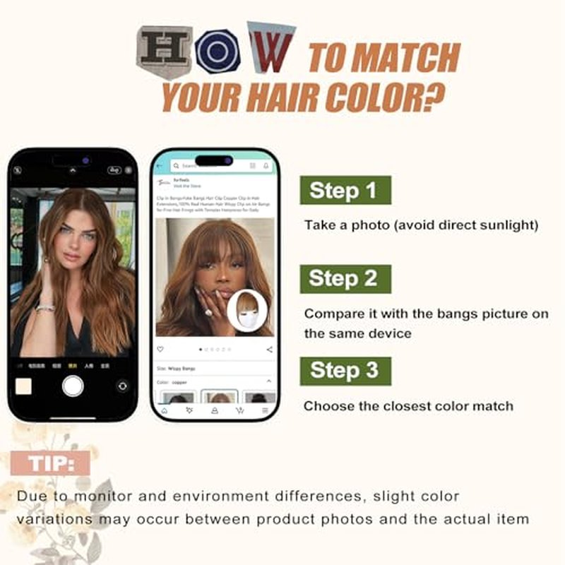 Bangs Hair Clip Dark Brown Clip in Bangs 100% Human Remy Wispy Clip on Hair Extensions Fringe with Temples Hairpieces for Women