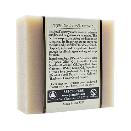 Plantlife Patchouli Body Wash and Patchouli Bar Soap - Formulated for Soft and Silky Skin - Made in California