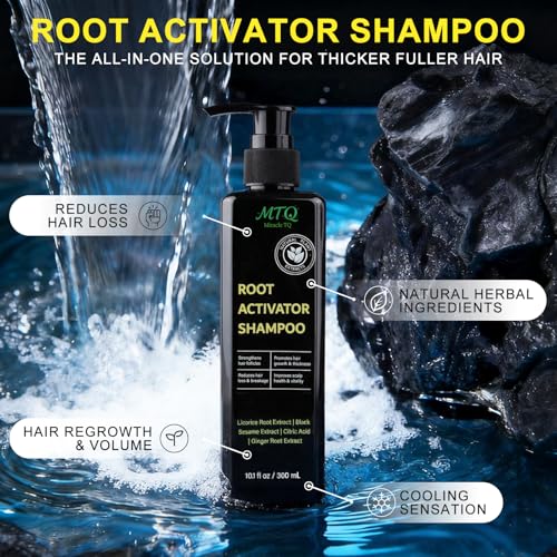 Root Activator Shampoo for Men & Women - Hair Growth & Thinning Solution with Herbal Extracts - 10.1 Fl Oz / 300ml