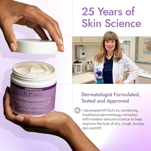 Dermadoctor KP Bump Eraser Body Scrub 32oz Unscented with 10% AHAs & PHAs