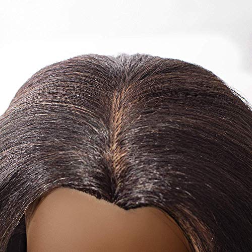 22-24 Inch Black 100% Real Hair Mannequin Head for Cosmetology Practice - Light Yaki & Kinky Straight, Includes Head & C-Clamp