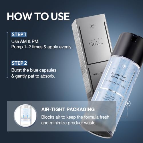 Men's 3-in-1 Hydrating Face Gel Moisturizer with Hyaluronic Acid & Niacinamide