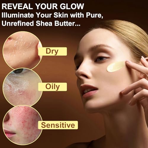 2Pack Raw & Unrefined Shea Butter for Body, Face & Hair, Pure Shea Butter with vitamins A, E & F, Long-Lasting Hydration for Dry Skin, Hair Care, DIY Lip Balm, Natural Moisturizer