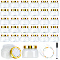 Clear Plastic Sugar Scrub Jars with Gold Lids - 8 oz Pack of 32 - Variation: Clear