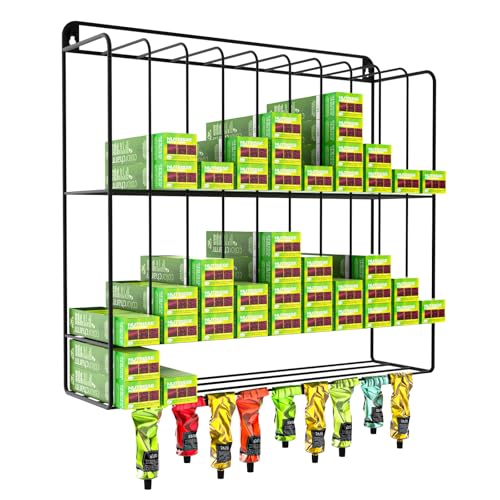 IKARE Black Hair Color Organizer Rack - Wall Mount Storage for Salon Tubes