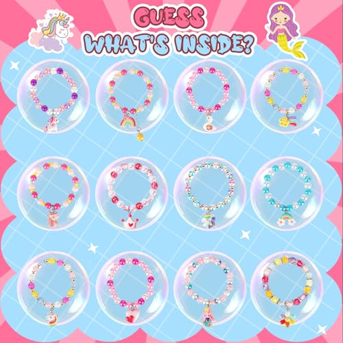 Sanyi 12pcs Unicorn Bath Bombs for Kids with Bracelet Inside, Gift