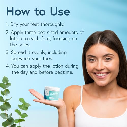 Unscented Plant-Based Foot Powder for Excessive Sweating & Odor Control - 4oz