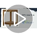 Corner Shower Stool with Shelf - Solid Teak 2-Tier Teak Shower Corner Shelf