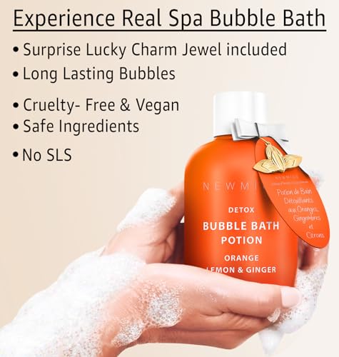 Natural Citrus Bubble Bath with Essential Oils for Relaxation & Hydration - Spa Gift Set