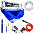 9Pcs Air Conditioner Cleaning Kit with Support Rods, Heavy-Duty Washing Tool & Water Bag