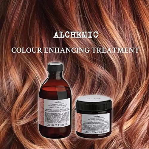 Davines Alchemic Shampoo Copper - Color-Treated Hair Safe Cleansing, 6 Vibrant Shades, 9.47 Fl Oz